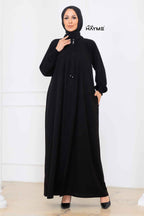 2463 Büzgülü Yaka Reglan Kol Ferace