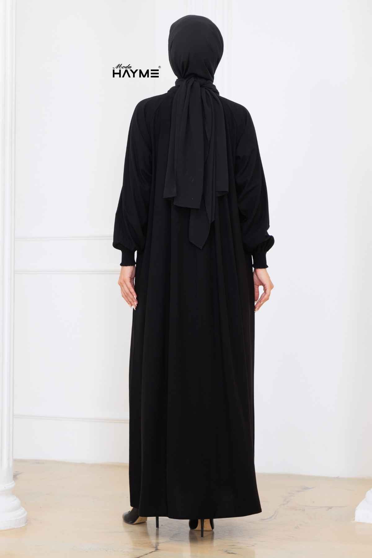 2463 Büzgülü Yaka Reglan Kol Ferace