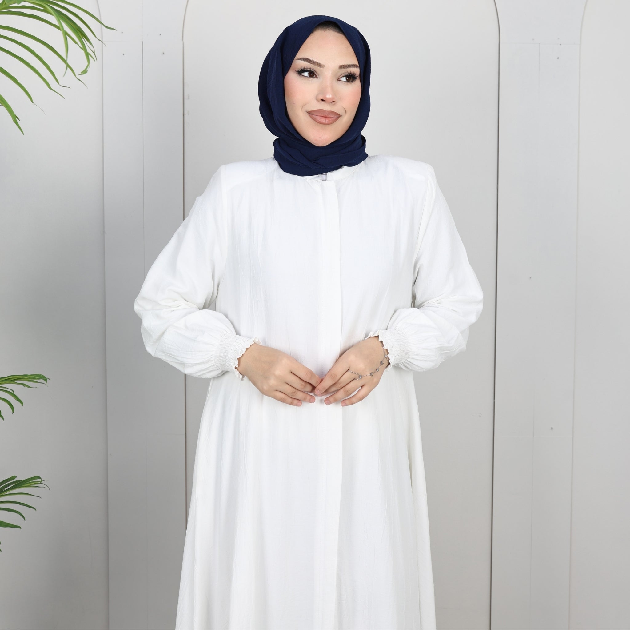 2601 - %85 Pamuklu Mevlana Kesim Tunik Pantolon İkili Tesettür Takım