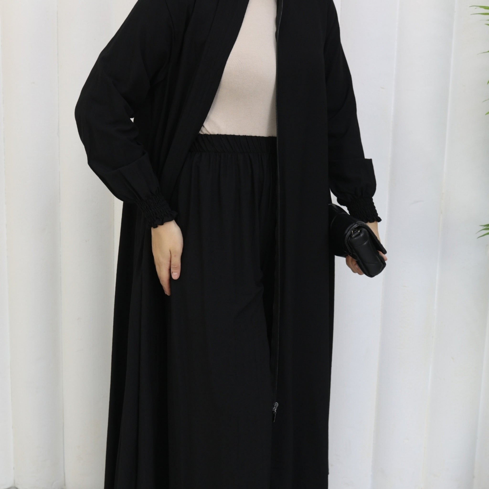 2601 - %85 Pamuklu Mevlana Kesim Tunik Pantolon İkili Tesettür Takım