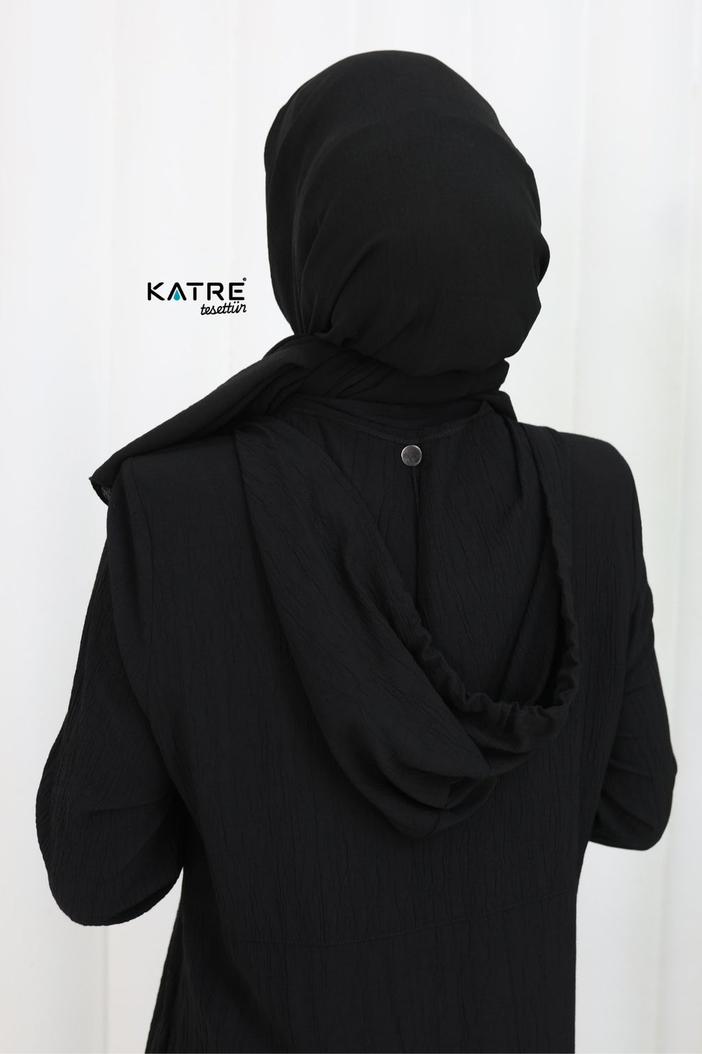 2503 Kapüşonlu Beli Kesik Ferace
